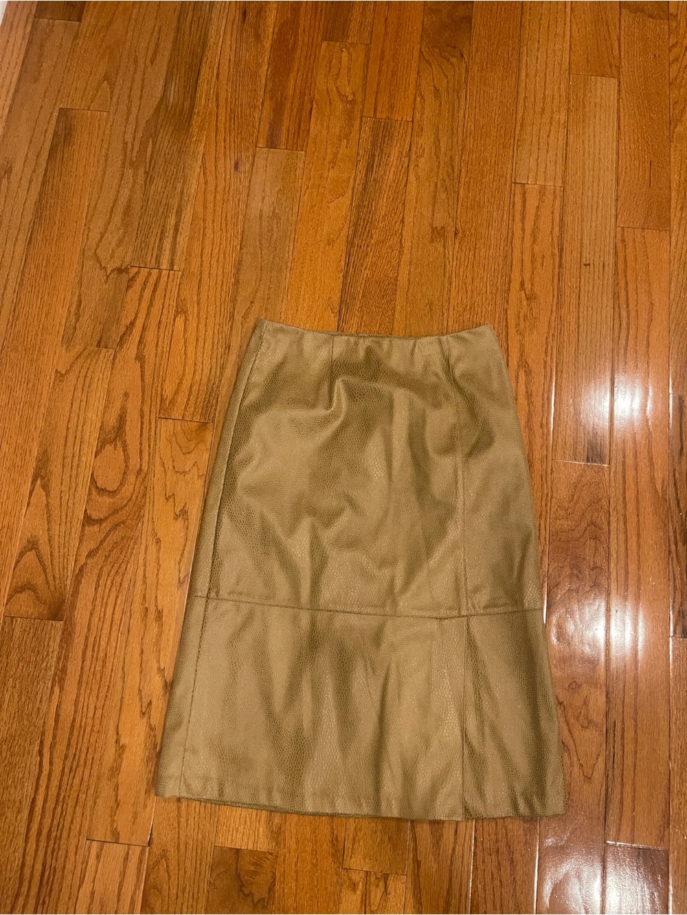 Ruby Rd. Tan Light Brown Snake Skin Snakeskin Print Pencil Midi Skirt Size 4P